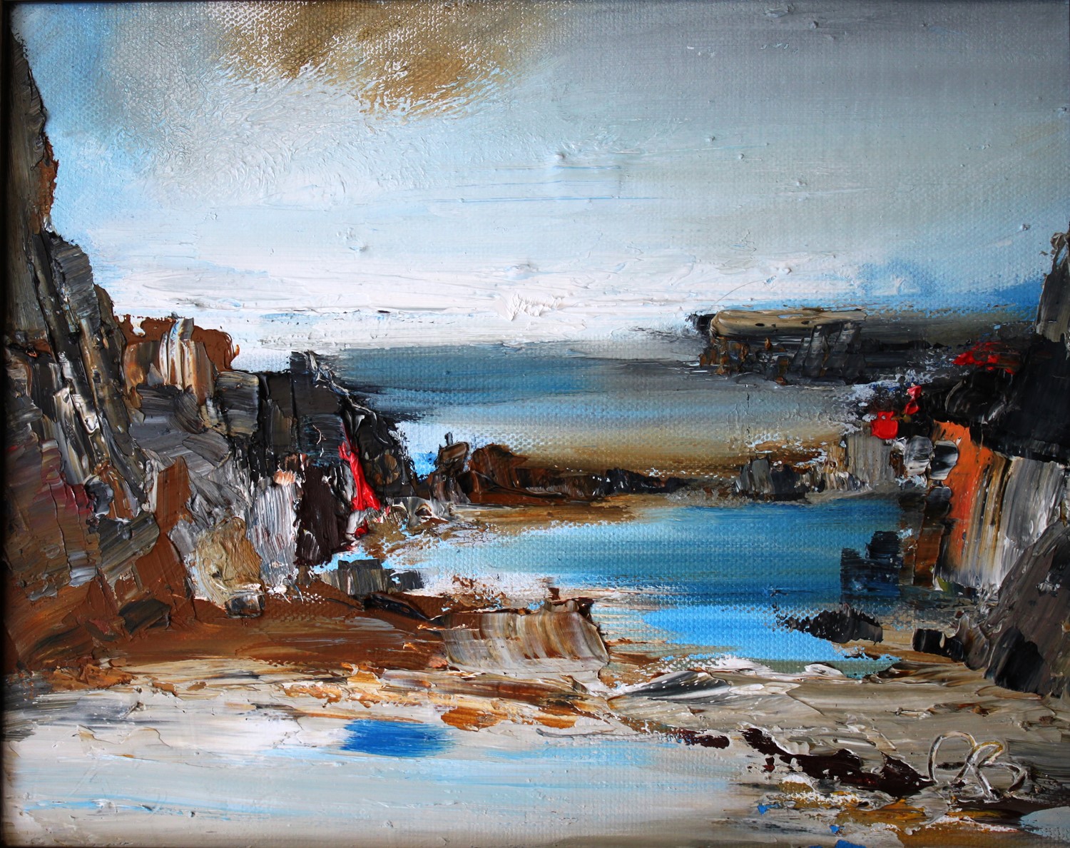 'Clambering on rocky shores' by artist Rosanne Barr